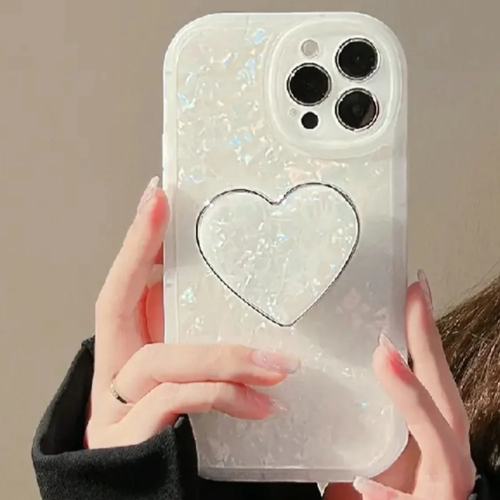 Brand new Apple IPhone 14 Pro Max Love heart bracket 🖤🖤🖤Silicone Phone